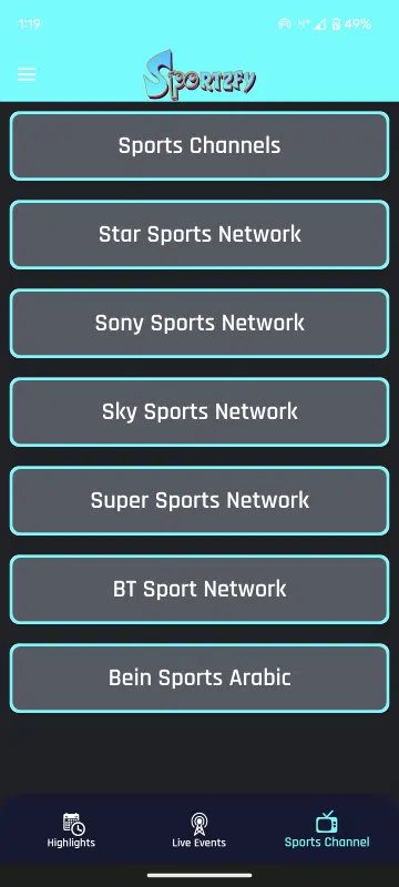 تحميل تطبيق Sportzfy Tv مهكر Apk للاندرويد 2026 أخر إصدار مجانا تحميل تطبيق Sportzfy Tv مهكر Apk للاندرويد 2026 أخر إصدار مجانا