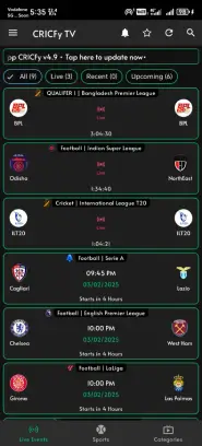 تحميل تطبيق CricFy TV مهكر Apk لمشاهدة القنوات والمباريات للاندرويد 2026 أخر إصدار مجانا تحميل تطبيق CricFy TV مهكر Apk لمشاهدة القنوات والمباريات للاندرويد 2026 أخر إصدار مجانا