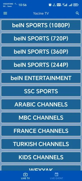 تحميل ياسين تيفي برو Yacine TV Pro الأزرق الجديد مهكر Apk للاندرويد 2026 أخر إصدار مجانا تحميل ياسين تيفي برو Yacine TV Pro الأزرق الجديد مهكر Apk للاندرويد 2026 أخر إصدار مجانا