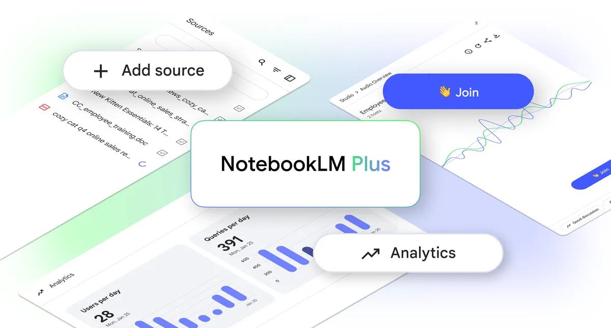 دفتر الملاحظات الذكي من جوجل NotebookLM Plus متاح الآن للمستخدمين