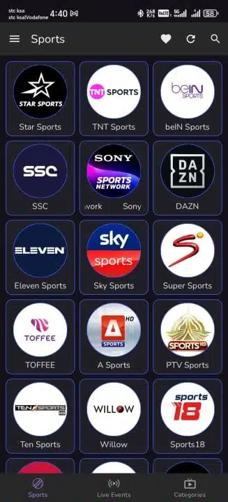 تحميل تطبيق SportzX Live TV مهكر Apk بدون إعلانات للاندرويد 2026 أخر إصدار مجانا تحميل تطبيق SportzX Live TV مهكر Apk بدون إعلانات للاندرويد 2026 أخر إصدار مجانا