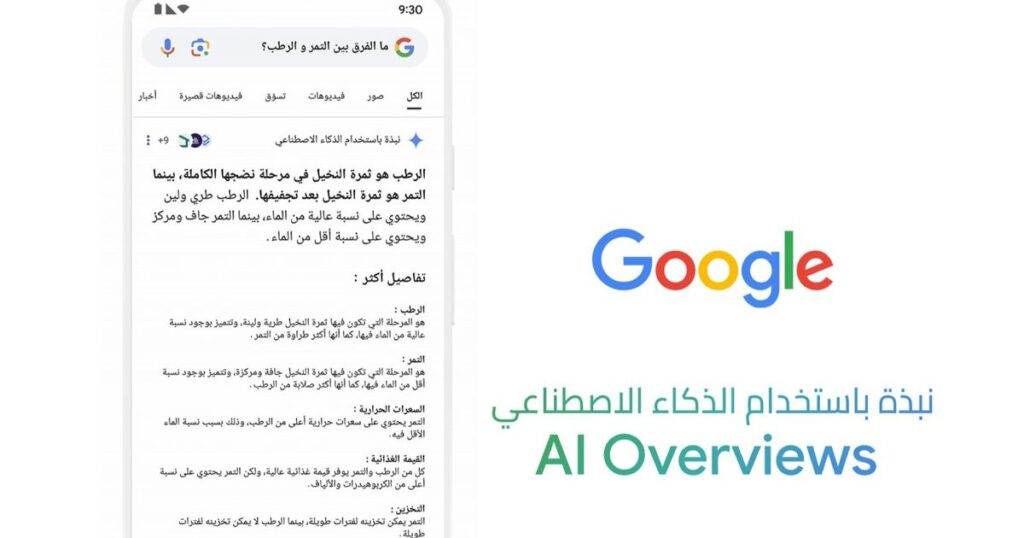 انطلاقة حديثة في البحث: جوجل تطلق خاصية AI Overview باللغة العربية