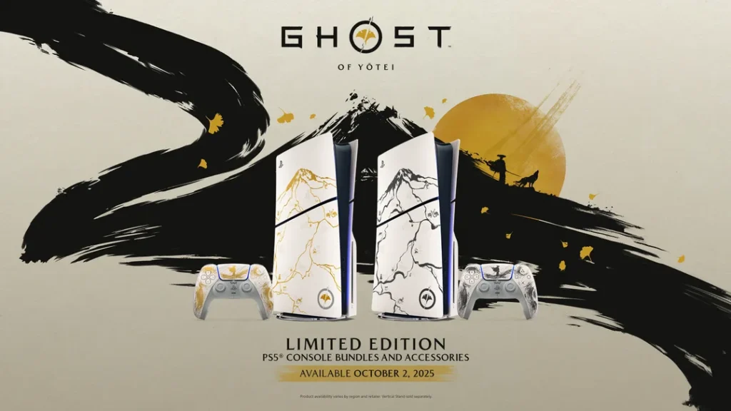 الإصدار الحصري لجهاز PS5 بتصميم مميز للعبة Ghost of Yōtei