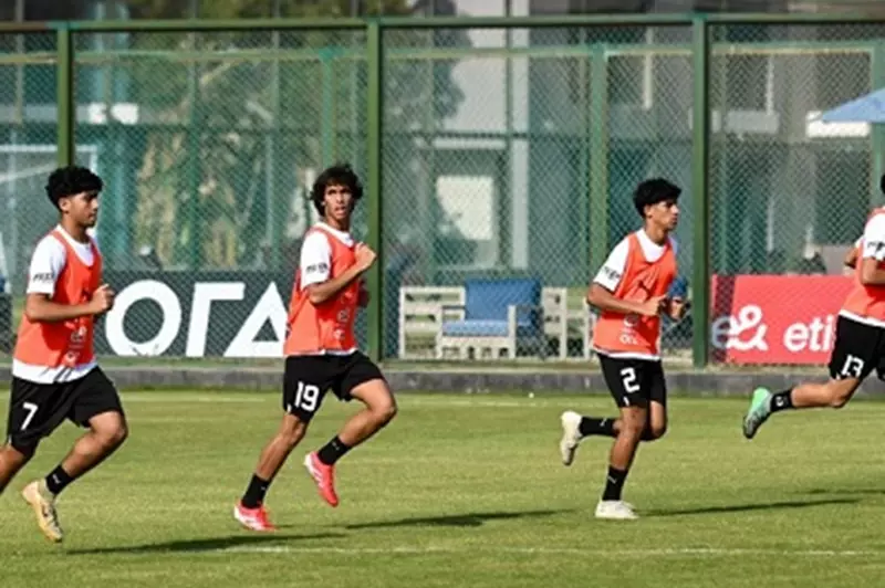 المنتخب الوطني للناشئين يختتم تدريباته استعدادًا لمباراة العبور الودية