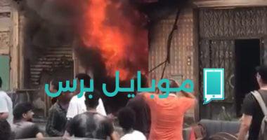 اندلاع حريق كبير في مبنى سكني بقرية القطا بمنشأة القناطر