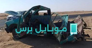 حادث تصادم سيارتين يترك 4 مصابين على الطريق الصحراوي الغربي بأسوان