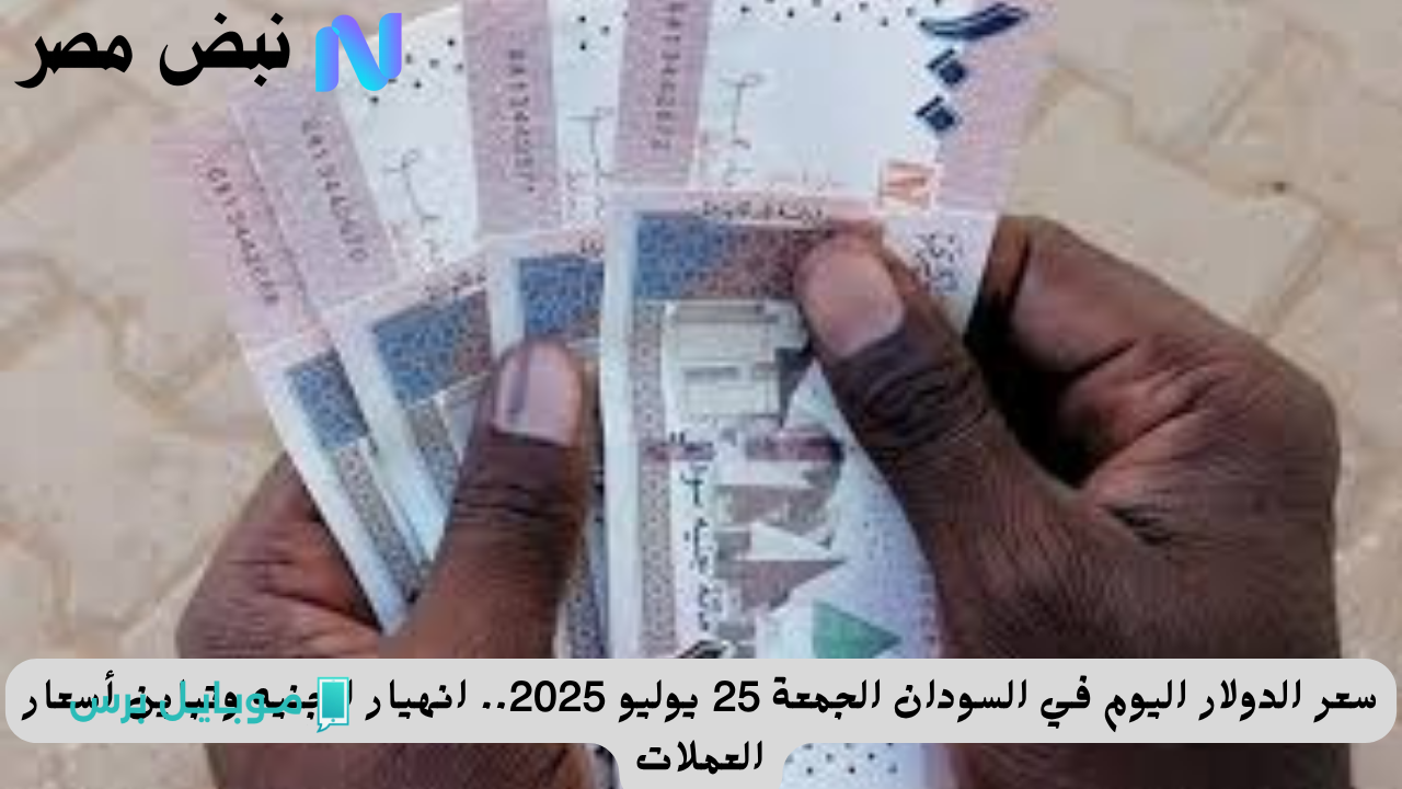 سعر الدولار اليوم في السودان الجمعة 25 يوليو 2025: انهيار الجنيه وتغيرات مثيرة في أسعار العملات!