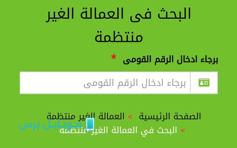 اعرف دلوقتي موقفك!.. رابط الاستعلام عن منحة العمالة الغير منتظمة 2025 بالرقم القومي manpower.gov.eg