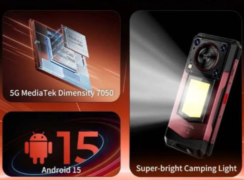 هاتف Oukitel WP56: تصميم قوي، كاميرا بدقة 105 ميجابكسل، سعة تخزين تصل إلى 36 جيجابايت، ودعم الشحن العكسي بقدرة 18 واط.