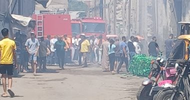 تداعيات حريق مخزن البلاستيك والكرتون على سيارات النقل بمينا البصل بالإسكندرية
