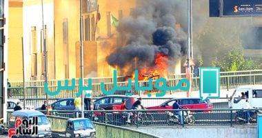 حريق سيارة ملاكي بمحور الضبعة يؤدي لإصابة خمسة أشخاص
