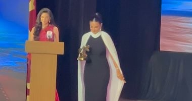درة تشيد بدور فلسطين في مهرجان بورسعيد السينمائي