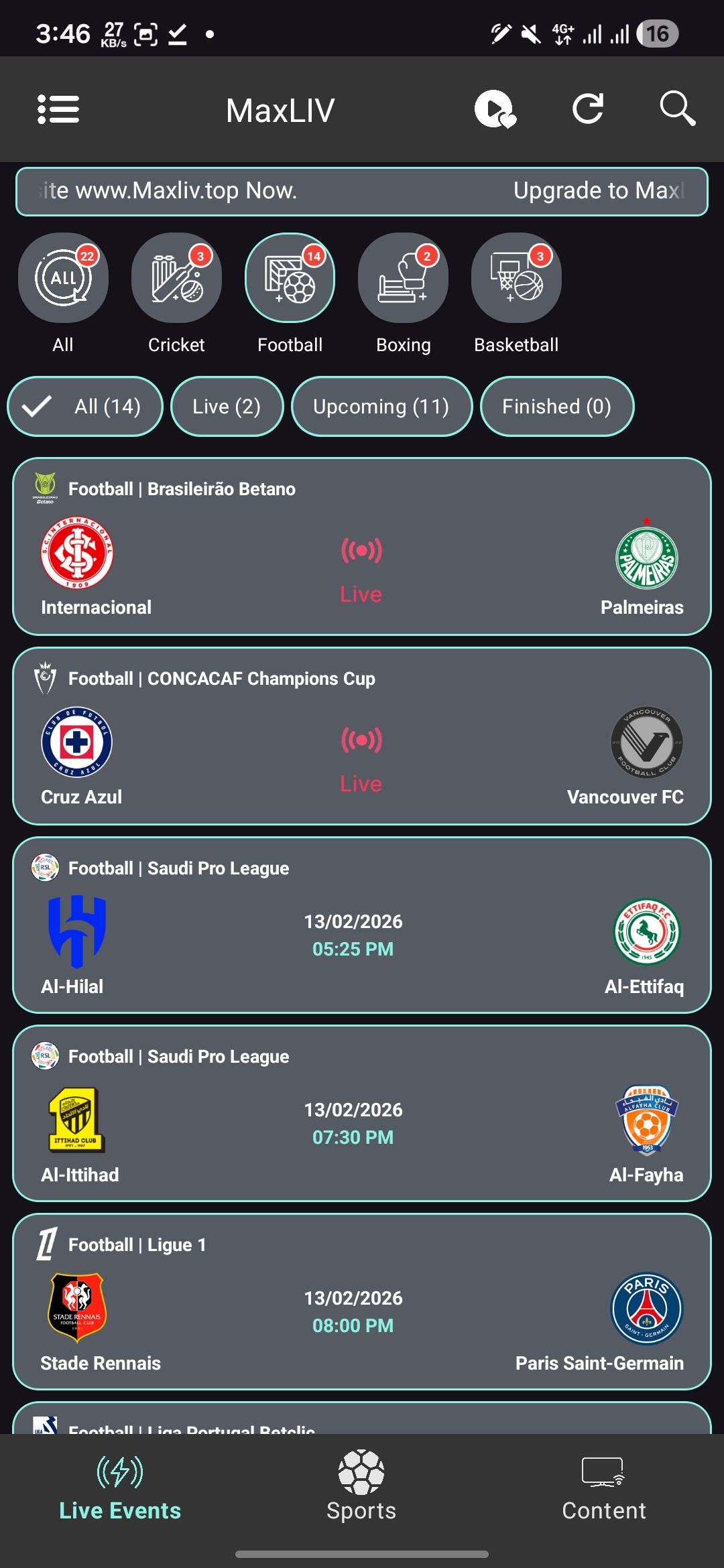 تحميل تطبيق MaxLIV مهكر Apk للاندرويد 2026 أخر إصدار مجانا تحميل تطبيق MaxLIV مهكر Apk للاندرويد 2026 أخر إصدار مجانا